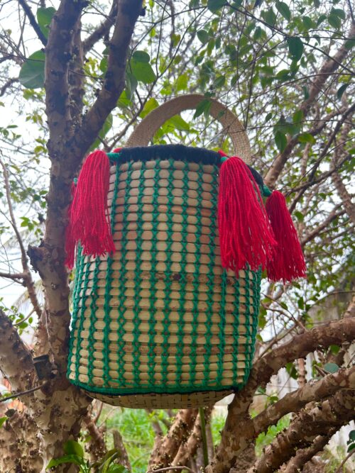 PANEIRO TRADICIONAL KAYAPÓ DE FIBRA DE BURITI