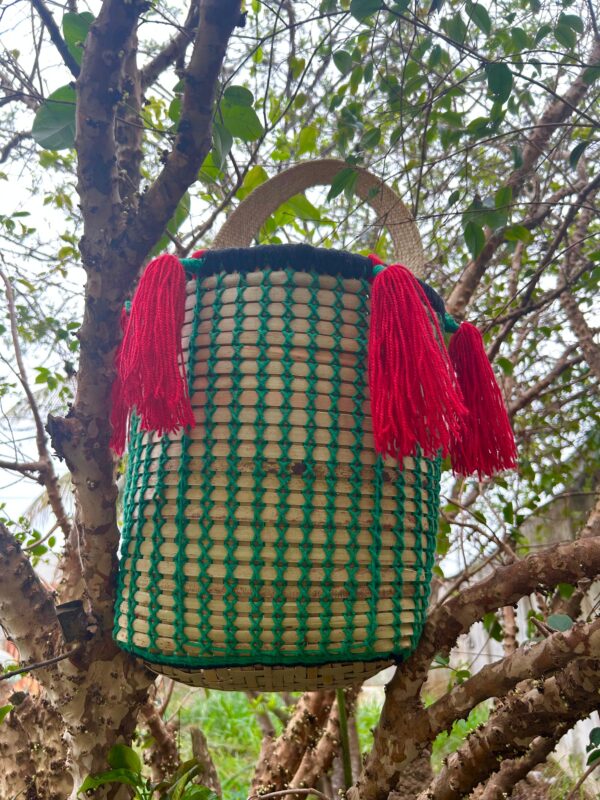 PANEIRO TRADICIONAL KAYAPÓ DE FIBRA DE BURITI