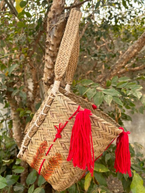 PANEIRO TRADICIONAL KAYAPÓ DE FIBRA DE BURITI